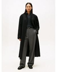 Tommy Hilfiger - Longline Dubbelzijdige Wolmix Jas Met Riem - Lyst