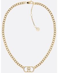 Tommy Hilfiger - Th Monogram Crystal-embellished Charm Gold-plated Necklace - Lyst