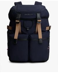 Tommy Hilfiger - Sac À Dos De Voyage En Tissu À Rabat Et Logo - Lyst