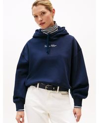 Tommy Hilfiger - Felpa Relaxed Fit Con Cappuccio E Logo 3D - Lyst