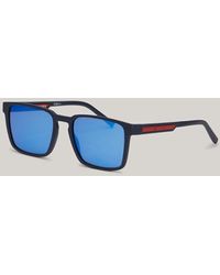 Tommy Hilfiger - Contrast Logo Mirror Square Sunglasses - Lyst