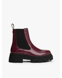 Tommy Hilfiger - Chelsea Boot Van Glanzend Leer Met Profiel - Lyst