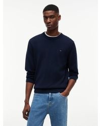 Tommy Hilfiger - Tommy Flag Embroidery Lightweight Slim Jumper - Lyst