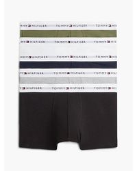 Tommy Hilfiger - 5 Pack Signature Logo Waistband Trunks - Lyst