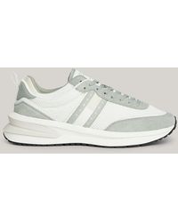 Tommy Hilfiger - Leather Mesh Panel Runner Trainers - Lyst