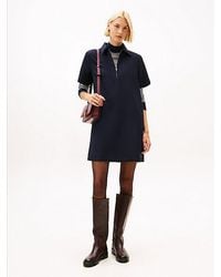 Tommy Hilfiger - Quarter-Zip Relaxed Shift Dress - Lyst