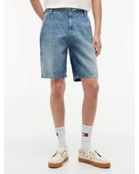 Tommy Hilfiger - Jaimie Relaxed Straight Shorts With Linen - Lyst