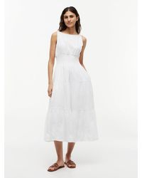 Tommy Hilfiger - Self-Tie Strap Smock Midi Dress - Lyst
