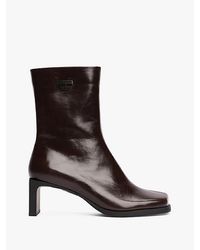 Tommy Hilfiger - Stiefelette Aus Leder Mit Square Toe - Lyst
