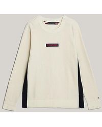 Tommy Hilfiger - Adaptive Colour-blocked Trui Met Monotype-logo - Lyst