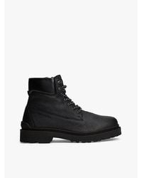 Tommy Hilfiger - Botas De Piel Con Cordones Y Suela De Tacos - Lyst