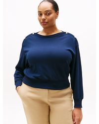 Tommy Hilfiger - Felpa Curve Con Scollatura A Barca - Lyst