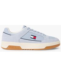 Tommy Hilfiger - Canvas Leather Cupsole Trainers - Lyst