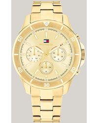 Tommy Hilfiger - Gold-plated Champagne Dial Stainless Steel Bracelet Watch - Lyst
