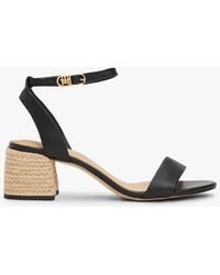 Tommy Hilfiger - Sandales Compensées En Cuir Talon Espadrille - Lyst