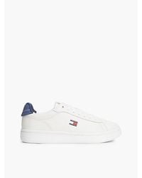 Tommy Hilfiger - Contrast Heel Leather Archive Court Trainers - Lyst