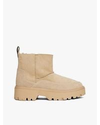 Tommy Hilfiger - Botas De Nieve En Piel Con Suela Dentada - Lyst