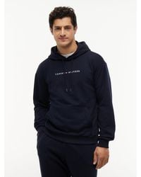 Tommy Hilfiger - Th Original Logo Drawstring Lounge Hoody - Lyst