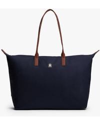 Tommy Hilfiger - Borsa Tote Con Placchetta E Monogramma Th - Lyst