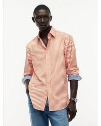 Tommy Hilfiger - New York Label Relaxed Fit Gestreept Poplin Overhemd - Lyst