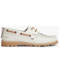 Tommy Hilfiger - Leather Braided Boat Shoes - Lyst