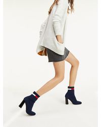 Tommy Hilfiger Soklaars Met Hoge Hak - Blauw