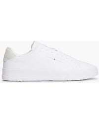 Tommy Hilfiger - Logo Court Trainers With Leather - Lyst