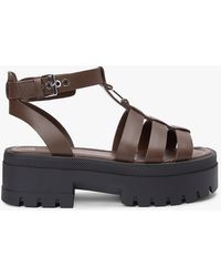 Tommy Hilfiger - Leather Chunky Cleat Fisherman Sandals - Lyst