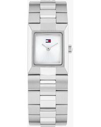 Tommy Hilfiger - Stainless Steel Square Dial Bracelet Watch - Lyst