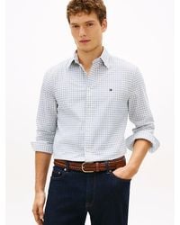 Tommy Hilfiger - Th Flex Regular Fit Check Poplin Shirt - Lyst