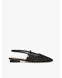 Tommy Hilfiger - Leren Ballerina Met Spitse Neus En Slingback - Lyst