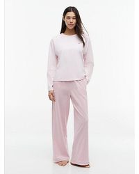 Tommy Hilfiger - Essential Jersey Long Sleeve Pyjama Set - Lyst