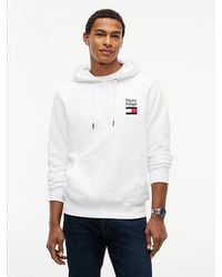 Tommy Hilfiger - Stack Logo Terry Drawstring Hoody - Lyst