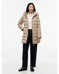 Tommy Hilfiger - Water Repellent Down Slim Hooded Coat - Lyst