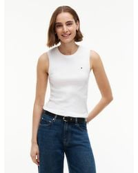 Tommy Hilfiger - Slim Crew Neck Tank Top - Lyst