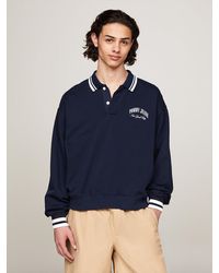 Tommy Hilfiger - Varsity Tipped Long Sleeve Boxy Rugby Polo - Lyst