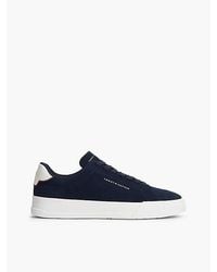 Tommy Hilfiger - Suede Contrast Heel Court Trainers - Lyst