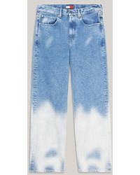 Tommy Hilfiger - Genderneutrale weite Jeans mit Bleach-Wash - Lyst
