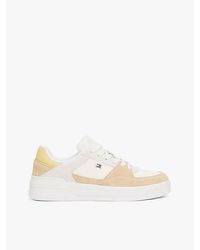 Tommy Hilfiger - Basketball-Sneaker Mit Strukturmix - Lyst