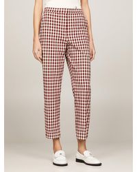 Tommy Hilfiger - Gingham Slim Fit Straight Trousers - Lyst