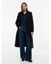Tommy Hilfiger - Manteco Wool Blend Slim Double Breasted Longline Coat - Lyst
