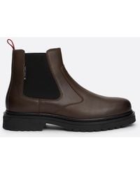 Tommy Hilfiger - Leather Cleat Signature Chelsea Boots - Lyst