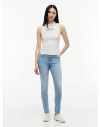 Tommy Hilfiger - Nora Mid Rise Skinny Faded Jeans - Lyst