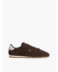 Tommy Hilfiger - Th Monogram Suede Low Profile Trainers - Lyst