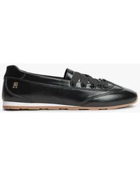 Tommy Hilfiger - Th Monogram Leather Ballet Trainers - Lyst