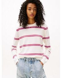 Tommy Hilfiger - Trui Met Ronde Hals En Geborduurde Vlag - Lyst
