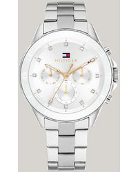 Tommy Hilfiger - White Dial Stainless Steel Bracelet Watch - Lyst