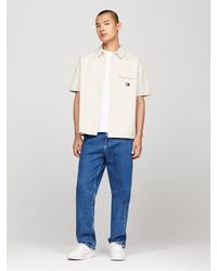 Tommy Hilfiger - Essential Logo Embroidery Short Sleeve Overshirt - Lyst