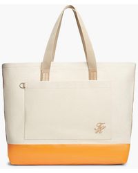 Tommy Hilfiger - Two-Tone Canvas Beach Tote Bag - Lyst