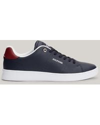 Tommy Hilfiger - Contrast Heel Cupsole Court Trainers - Lyst